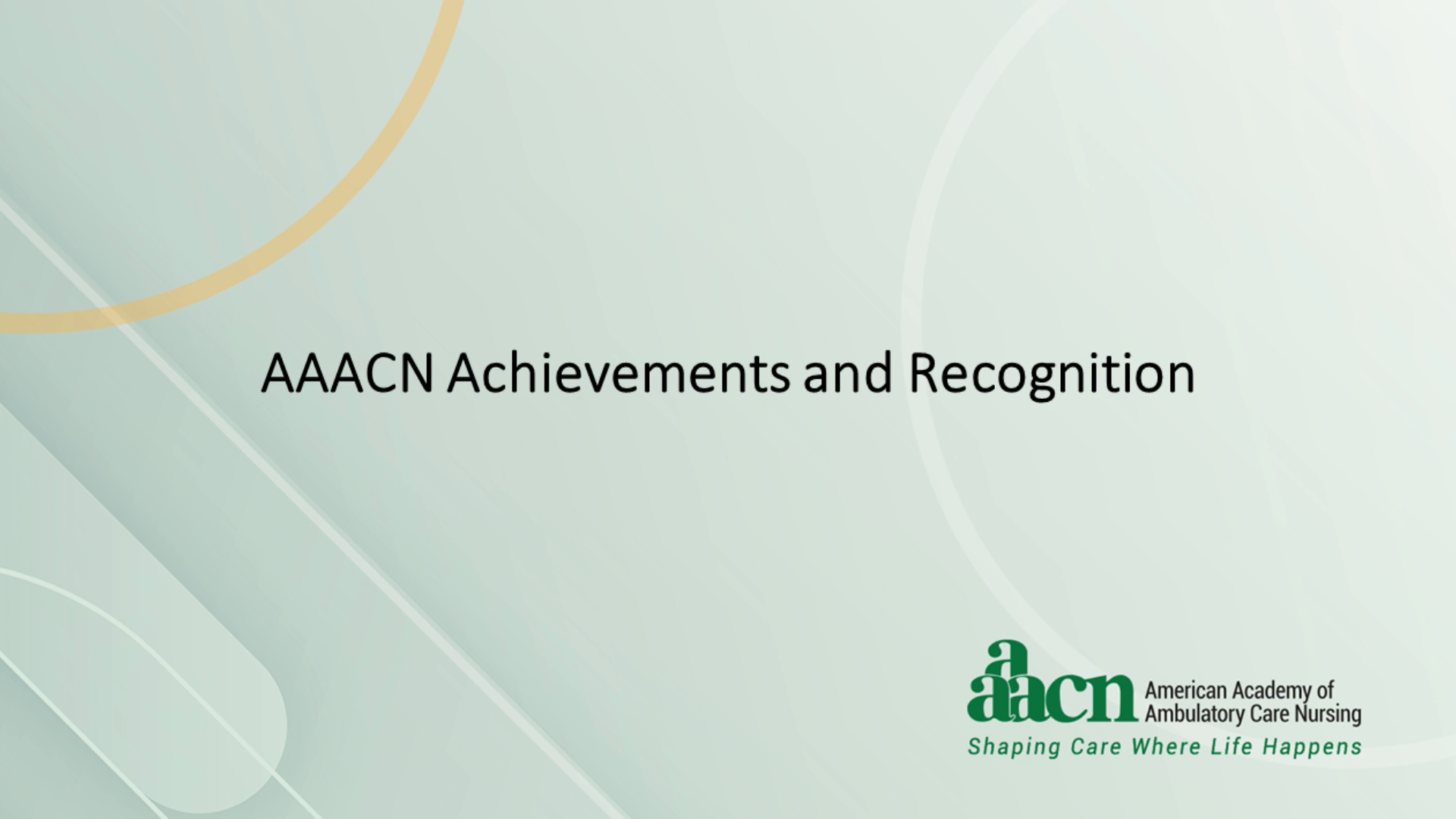 AAACN Achievements and Recognition
