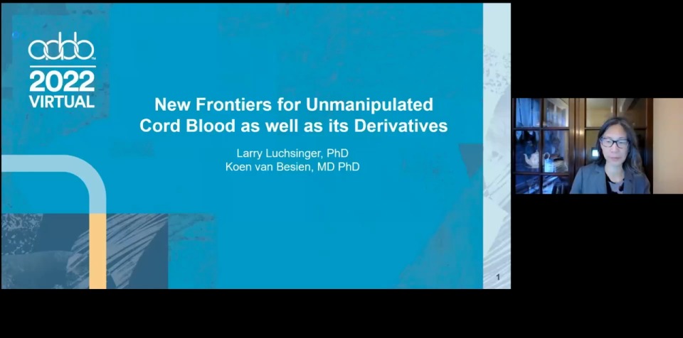 AM22-61-O: (On-Demand) New Frontiers for Unmanipulated Cord Blood as Well as Its Derivatives (Enduring)