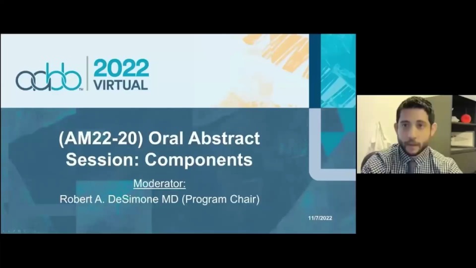 AM22-20-O: (On-Demand) Oral Abstract Session- Components (Enduring)