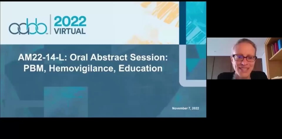 AM22-14-O: (On-Demand) Oral Abstract Session- PBM, Hemovigilance, Education (Enduring)