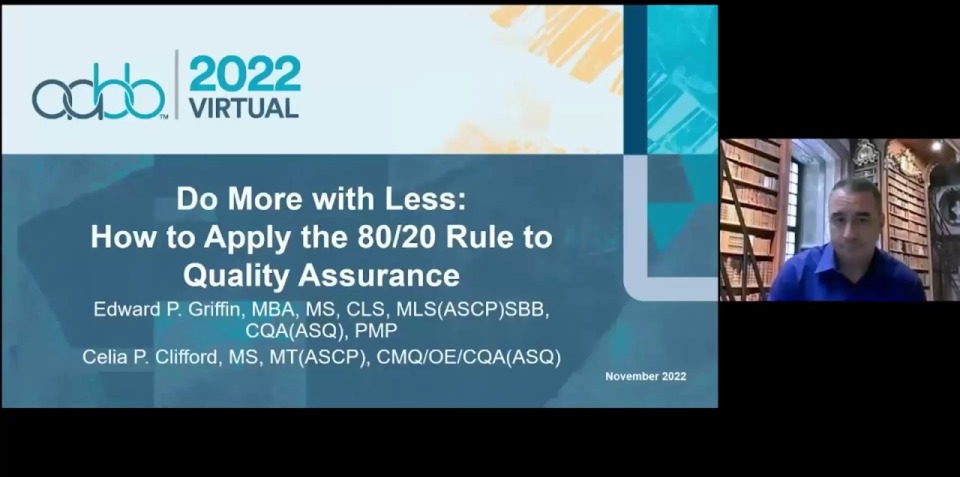 AM22-05-O: (On-Demand) Do More with Less: How to Apply the 80/20 Rule to Quality Assurance (Enduring) icon