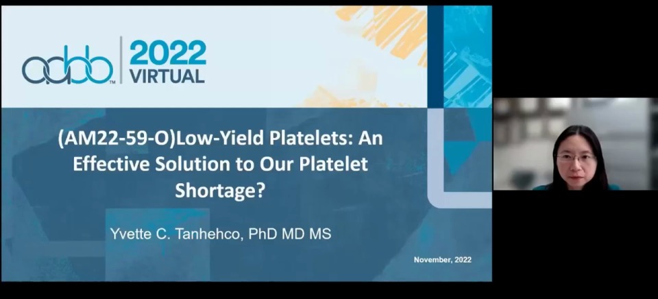 AM22-59-O: (On-Demand) Low-Yield Platelets: An Effective Solution to Our Platelet Shortage? (Enduring)