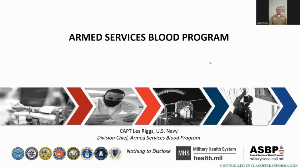 AM22-41-O: (On-Demand) Armed Services Blood Program: Pioneering Collaborations to Forge Ahead Within the Military Health System Transformation (Enduring)