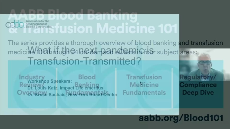 AM22-10-O: (On-Demand) What If the Next Pandemic Is Transmissible by Transfusion? Strategies for Protecting the Blood Supply (Enduring) icon