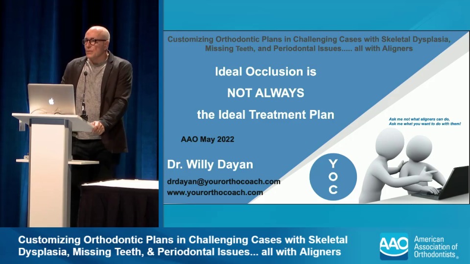 2022 AAO Annual Session - Customizing Orthodontic Plans in Challenging Cases with Skeletal Dysplasia, Missing Teeth, & Periodontal Issues... all with Aligners icon