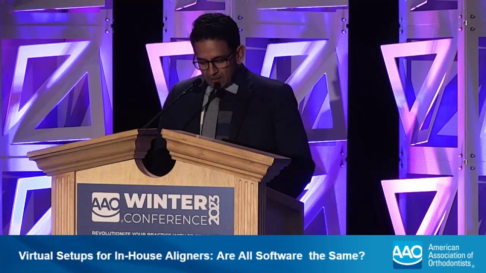 AAO Winter Conference 2023 - Virtual Setups for In-House Aligners: Are All Software the Same?