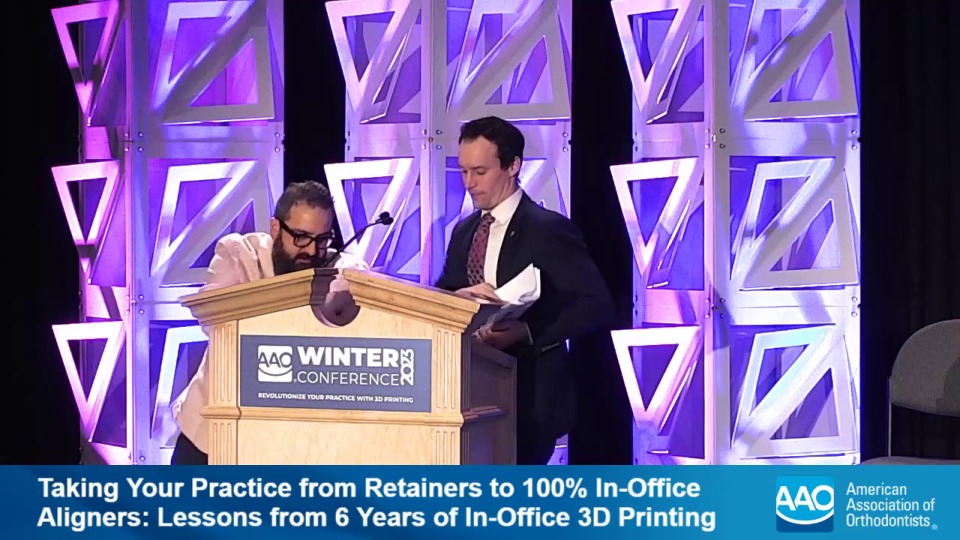 AAO Winter Conference 2023 - Taking Your Practice from Retainers to 100% In-Office Aligners: Lessons from 6 Years of In-Office 3D Printing icon
