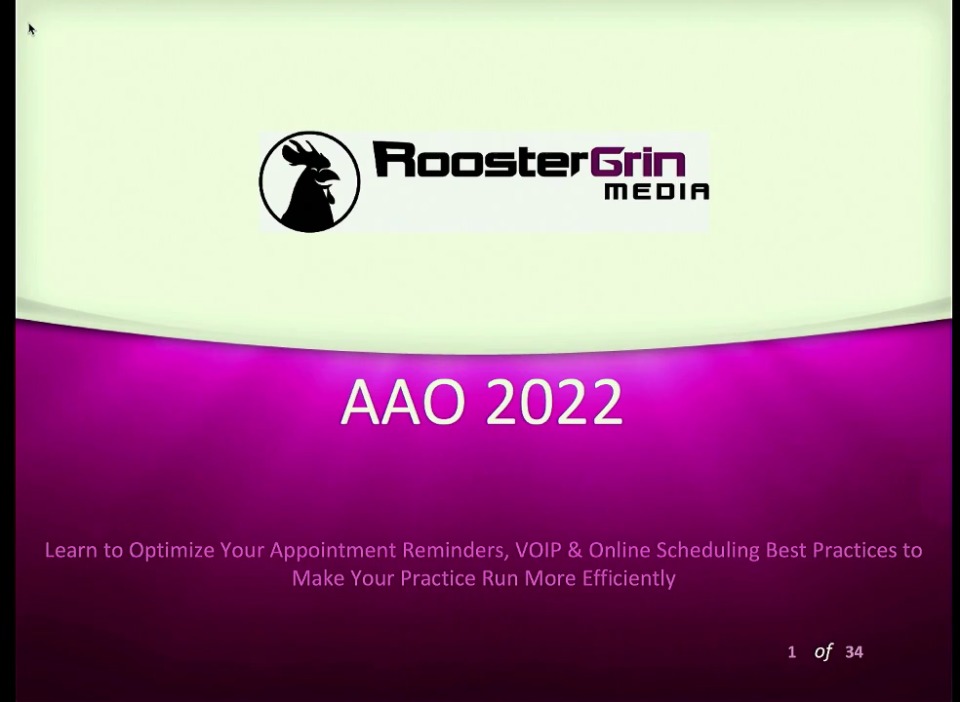 2022 AAO Annual Session - Learn to Optimize Your Appointment Reminders, VOIP & Online Scheduling Best Practices to Make Your Practice Run More Efficiently icon