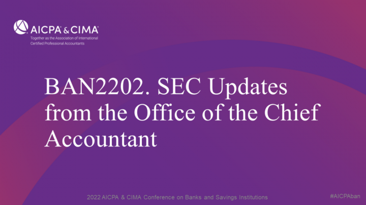 SEC Updates from the Office of the Chief Accountant