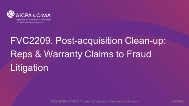 Post-acquisition Clean-up: Reps & Warranty Claims to Fraud Litigation icon