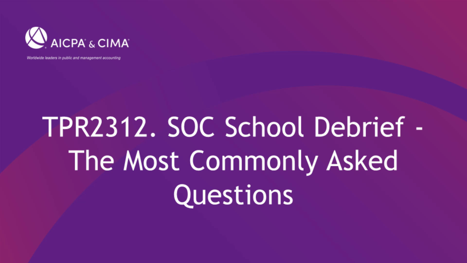 SOC School Debrief - The Most Commonly Asked Questions icon