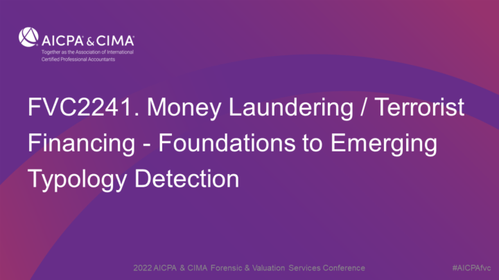 Money Laundering / Terrorist Financing - Foundations to Emerging Typology Detection