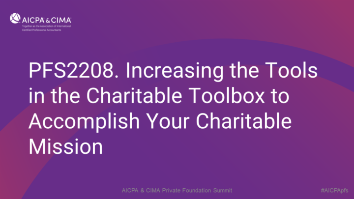 Increasing the Tools in the Charitable Toolbox to Accomplish Your Charitable Mission