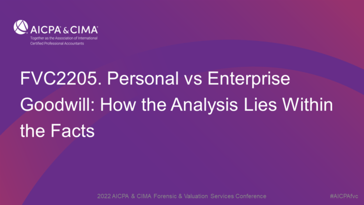 Personal vs Enterprise Goodwill: How the Analysis Lies Within the Facts