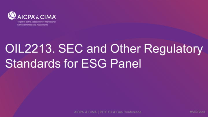 SEC and Other Regulatory Standards for ESG Panel