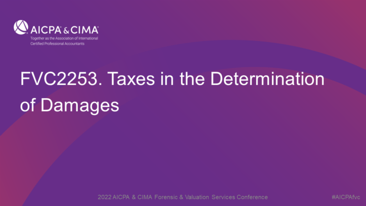 Taxes in the Determination of Damages