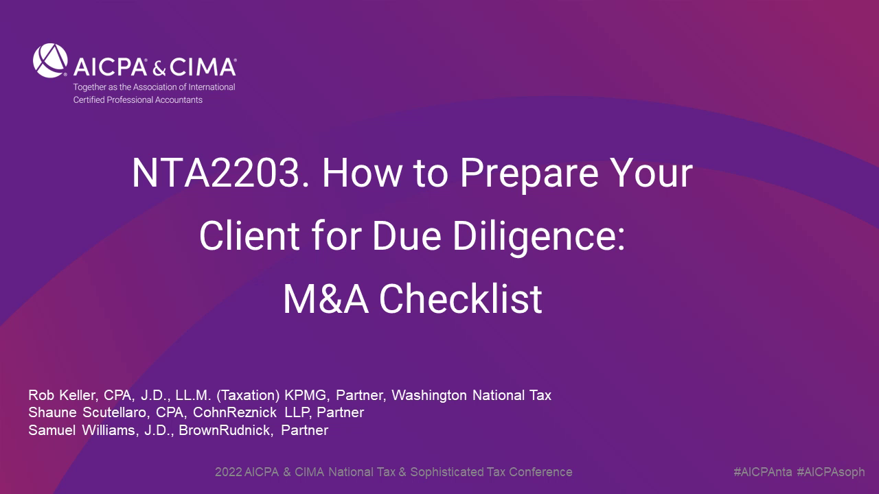 How to Prepare Your Client for Due Diligence: M&A Checklist