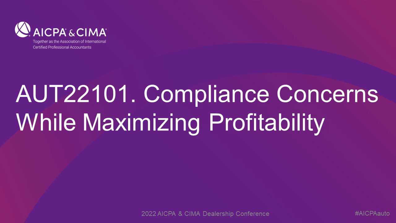 Compliance Concerns While Maximizing Profitability icon