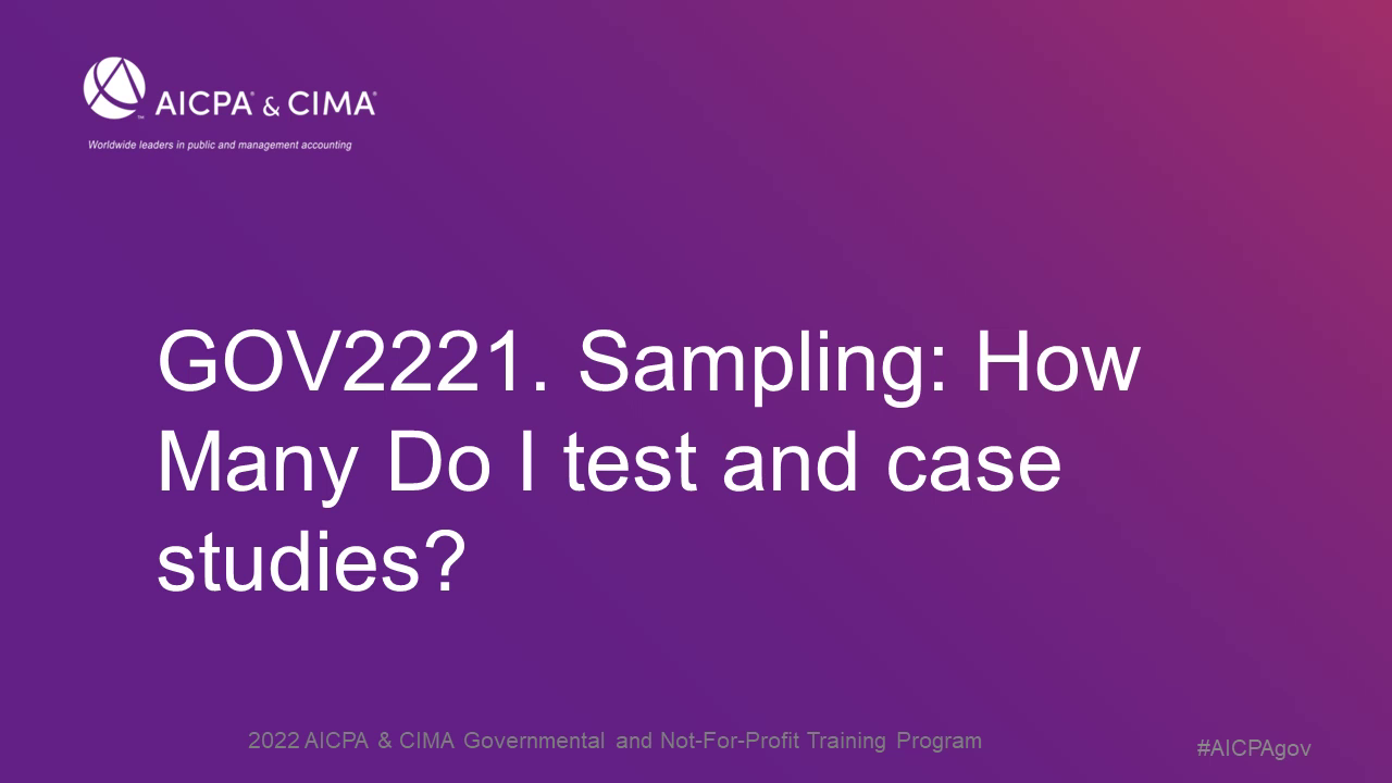 Sampling: How Many Do I test and case studies?
