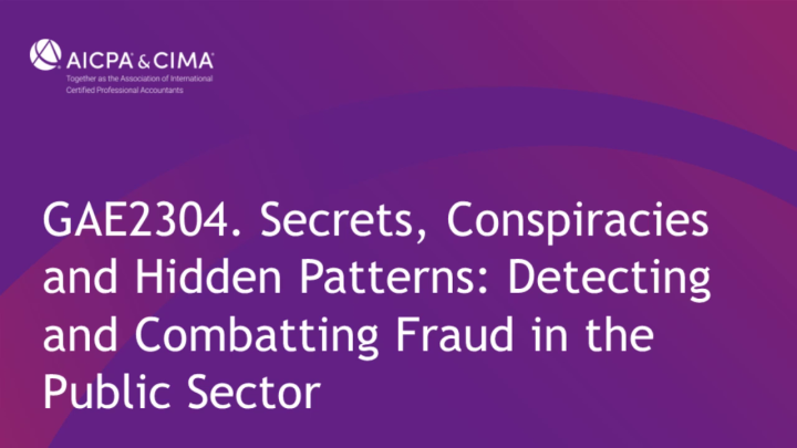 Secrets, Conspiracies and Hidden Patterns: Detecting and Combatting Fraud in the Public Sector icon