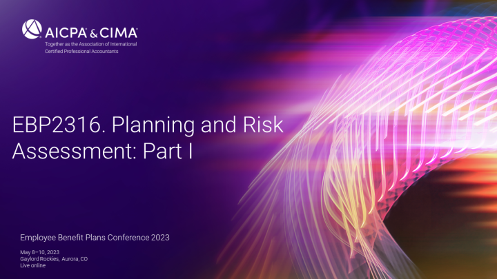 Planning and Risk Assessment: Part I