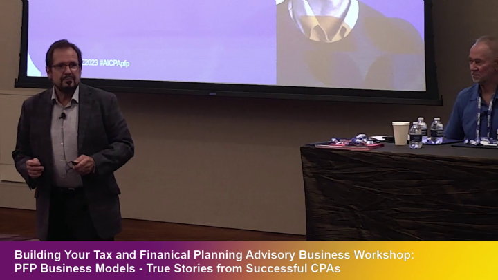 Building Your Tax and Financial Planning Advisory Business Workshop: PFP Business Models - True Stories from Successful CPAs icon