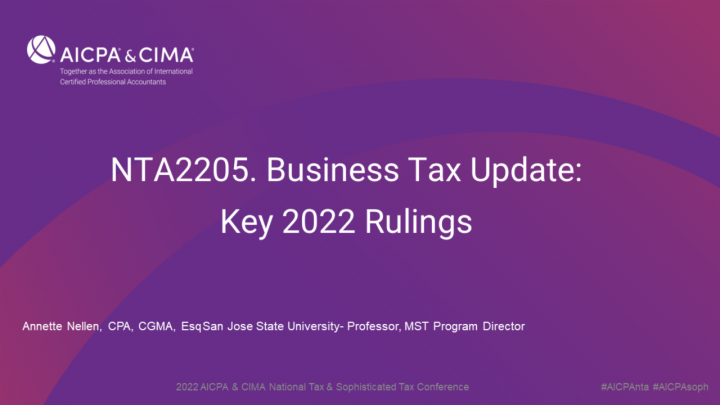 Business Tax Update: Key 2022 Rulings