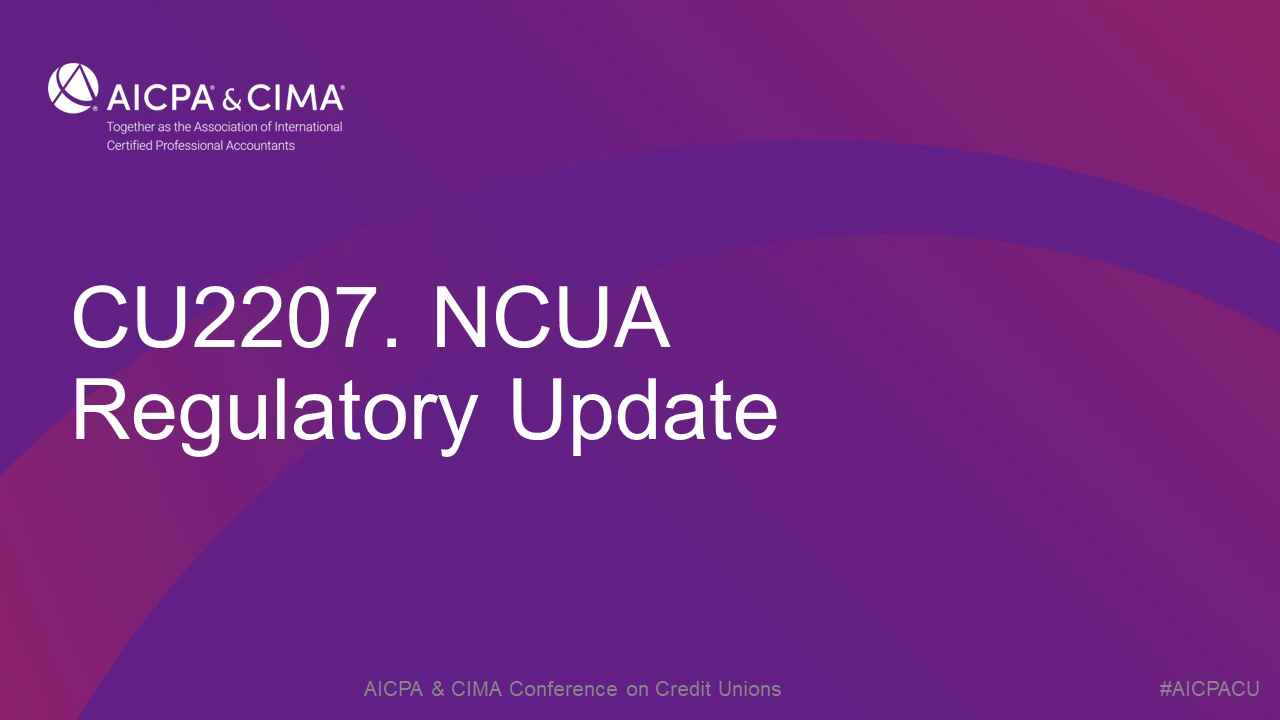 NCUA Regulatory Update