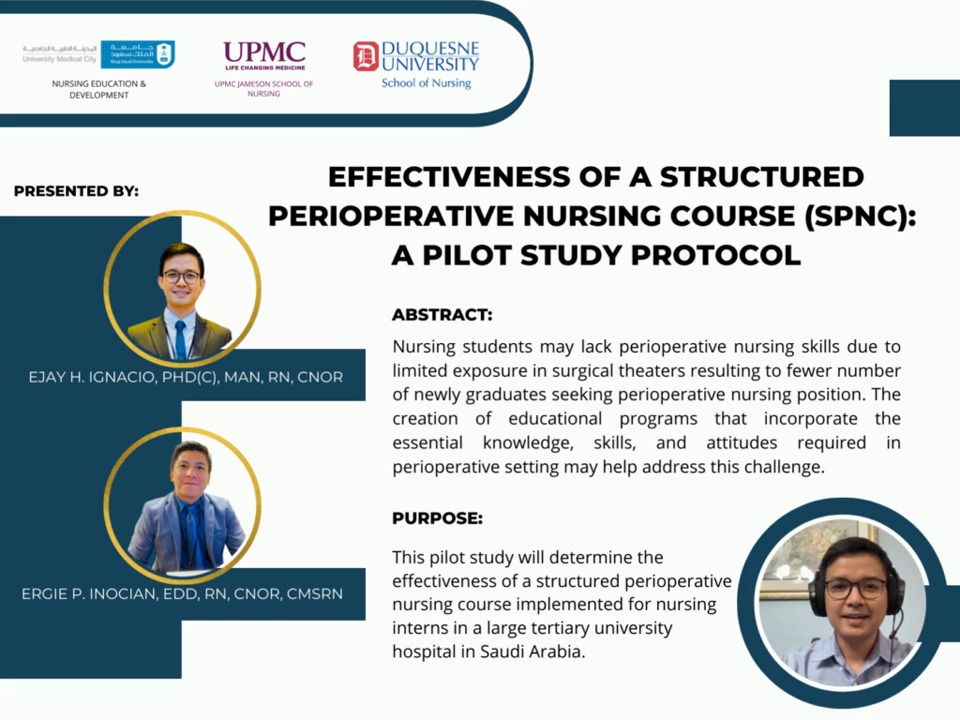 Effectiveness of a Structured Perioperative Nursing Course: A Pilot Study Protocol