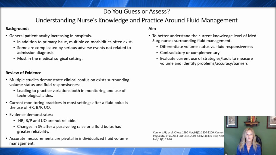 Do You Guess or Assess? Understanding Nurse’s Knowledge and Practice Around Fluid Management