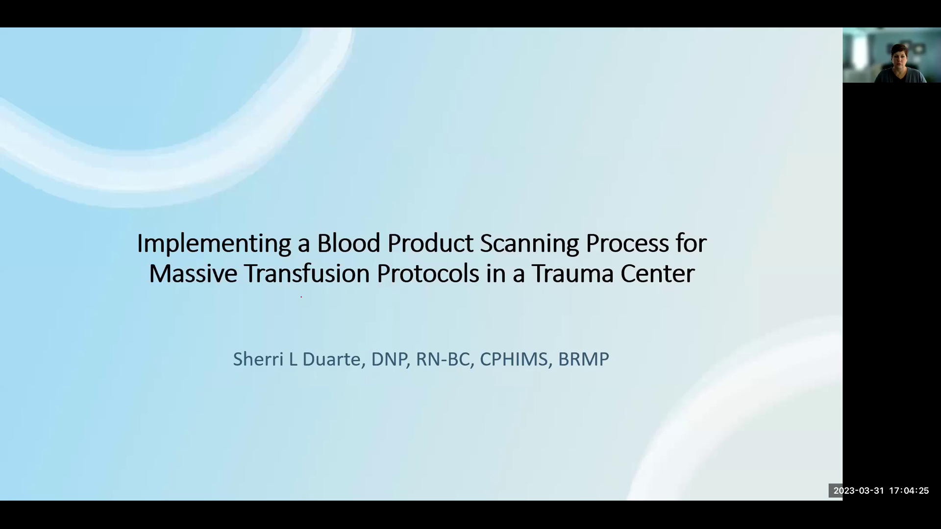 Implementing a Blood Product Scanning Process for Massive Transfusion