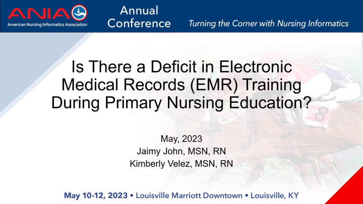 Is There a Deﬁcit in Electronic Medical Record Training during Primary Nursing Education? icon