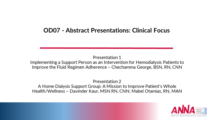 Abstract Presentations: Clinical Focus