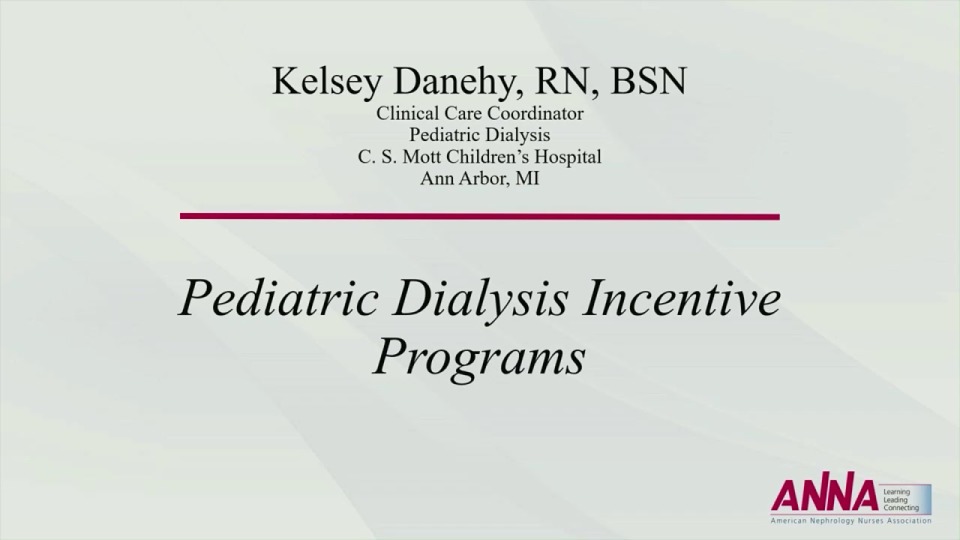 Pediatric Dialysis Incentive Programs