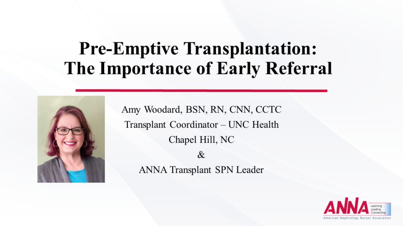 Pre-Emptive Transplantation: The Importance Of Early Referral ...