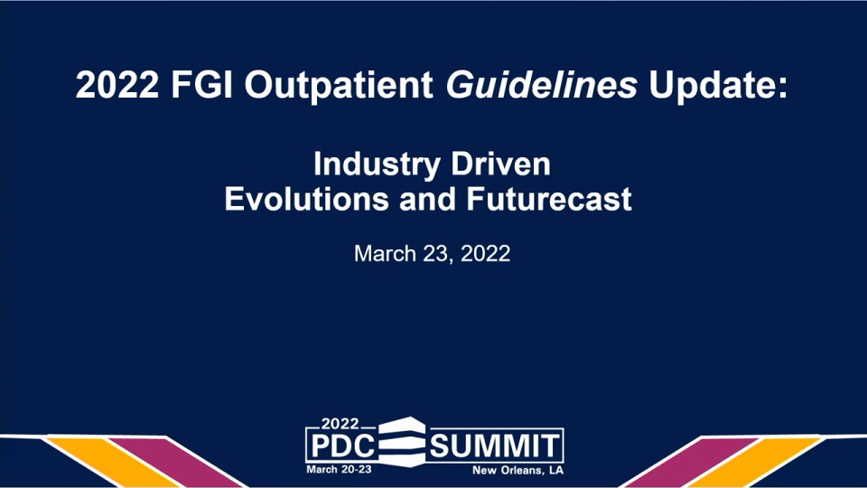 2022 FGI Outpatient Guidelines Update: Industry-Driven Evolutions and Futurecast icon