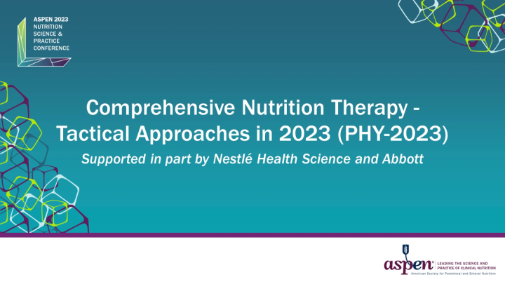 Comprehensive Nutrition Therapy - Tactical Approaches in 2023 (PHY-2023) icon