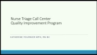 Nurse Triage Call Center Quality Improvement Program