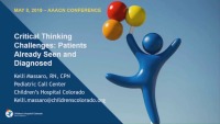 Critical-Thinking Challenges in Telehealth Nursing: Patients Already Seen and Diagnosed icon
