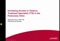 Increasing Access to Tobacco Treatment Specialist (TTS) in the Pulmonary Outpatient Setting icon