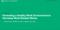 Promoting a Healthy Work Environment to Decrease Work-Related Stress icon