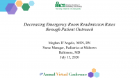 Decreasing Emergency Room Readmission Rates through Patient Outreach icon