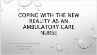 Coping with the New Reality as an Ambulatory Care Nurse icon