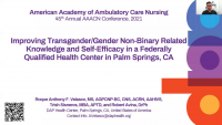 Improving Transgender/Gender Non-Binary Knowledge and Self-Efficacy in an Outpatient Clinic