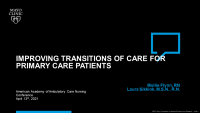 Improving Transitions of Care for Community Patients: The Registered Nurse Clinical Liaison icon