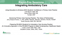 Integrating Ambulatory Care Rapid Fire Sessions