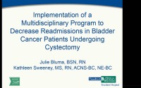 Implementation of an Interprofessional Program to Decrease Readmissions in Bladder Cancer Patients Undergoing Cystectomy icon