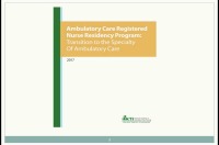 Ambulatory Care RN Residency Program: Implementation Strategies icon