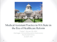 Medical Assistant Practice in WA State in the Era of Health Care Reform