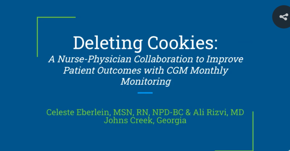 Deleting Cookies: A Nurse-Physician Collaboration to Improve Patient Outcomes with CGM Monthly Monitoring icon